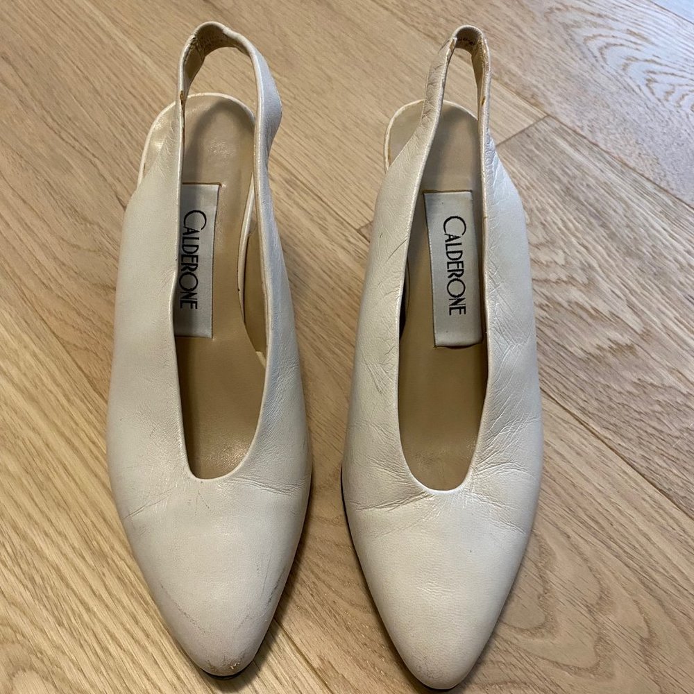 Cream colour high heels